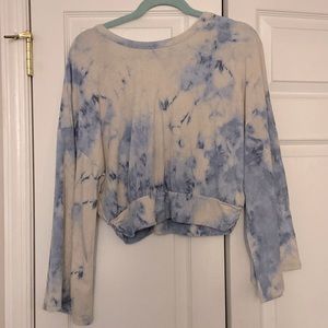 Lulus bell sleeve tie-dyed top